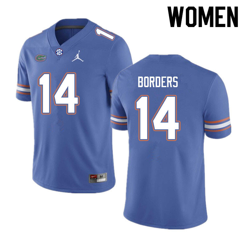 Women #14 Chief Borders Florida Gators College Football Jerseys Sale-Royal - Click Image to Close